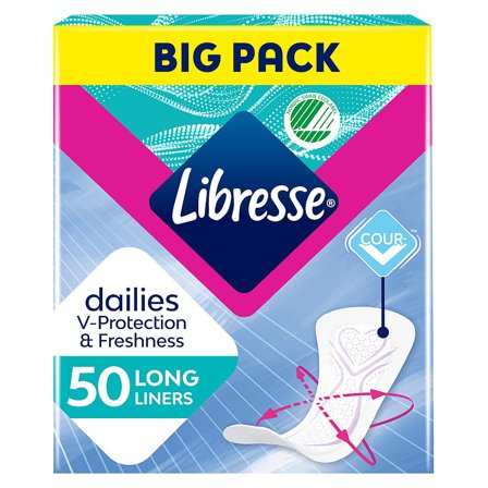 Libresse Trusseindlæg Long 50 stk, Medicin & Pleje, Bind & Indlæg, Trusseindlæg