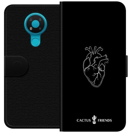 Yhteensopiva Lompakkokotelo Nokia Nokia 3.4 Kaktus ja Ystävät - Keskiaikaan Anatomia Sydän
