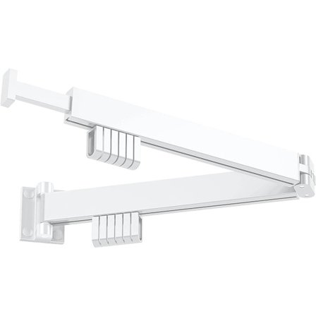 Udtrækkeligt tørrestativ til tøj, vægmonteret, 360° drejeligt tørrestativ til balkon, vask...