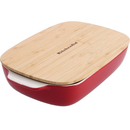 Kitchenaid Ovnform med låg 40 x 25 x 8,8 cm, rød | KitchenOne