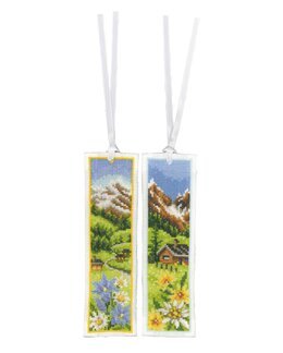 Stickpackung Lesezeichen Landschaft 2-er Pack