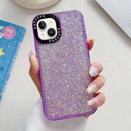 Glitter Epoxy phone case för iPhone 15