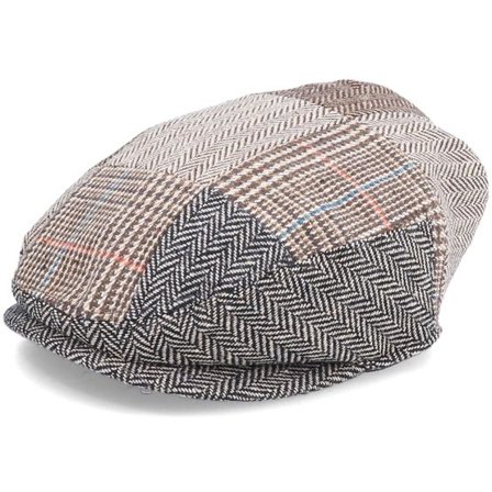 Jaxon & James - Brun flatcap Keps - Kids Baby Patchwork Multi Flat Cap @ Hatstore