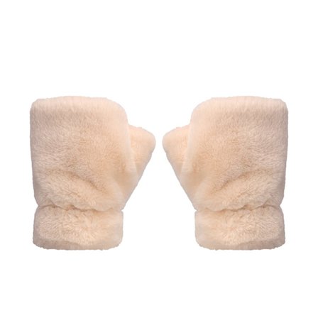 Dames Fingerløse Vinter Handsker Behagelige Fuzzy Varme Halvfinger Handsker Håndklæder Bløde Kunstige Pels Varme Vinter Kørsel Skrivning Handsker 