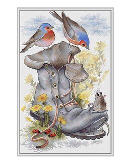 Broderikit Billede Sko - M.P Studia