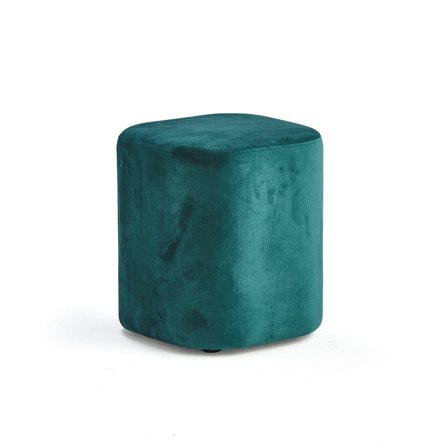 Stool COMFY, velvet fabric, emerald