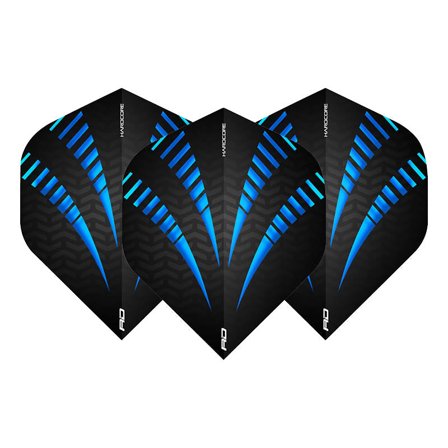 Red Dragon Darts Flights Standard Hardcore Radical Blue 100 Micron Extra Thick 4 Sets 12 Pcs