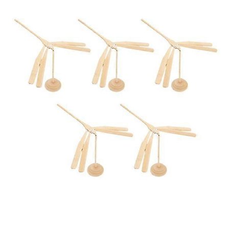 5 st Bambu Balans Libell Bambu Libell Prydnad Hantverk Bambu Leksaker Ornament