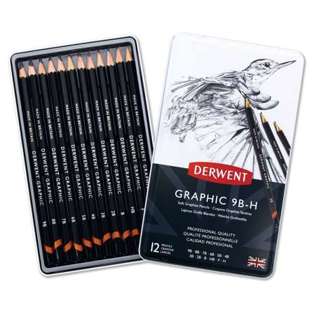 Derwent Graphic Bleistift 12er-Set 9B-H