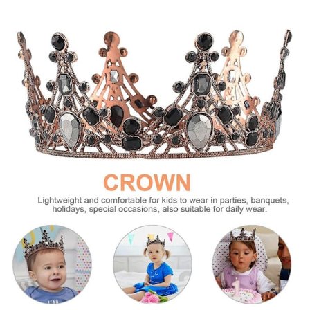 Kristallkrona Födelsedag Tiara Strass Flickor Brud Bröllop Hårsmycken BÄST