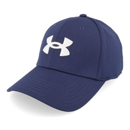 Under Armour - Blå flexfit Keps - Blitzing Midnight Navy Flexfit @ Hatstore
