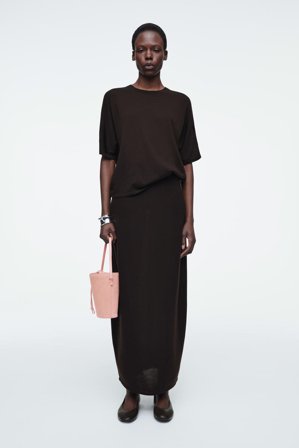 COS Women's Mini Bucket Bag Pony Hair Leather in Pink