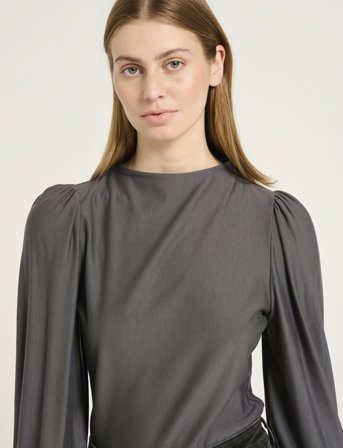 Gestuz Rifagz Puff Top - Grey - XS