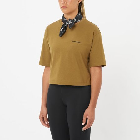 Salomon - Kurzarmshirt Damen Short Tee - Brilliant Olive