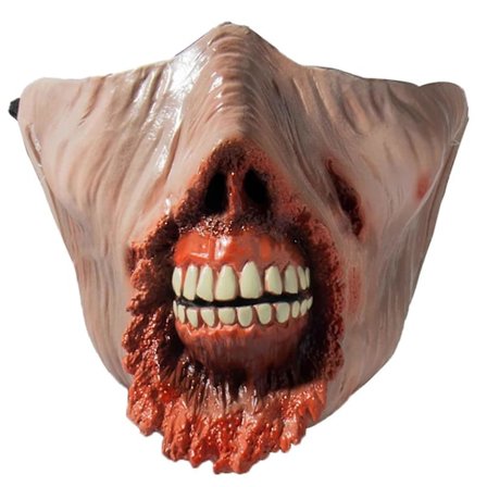 Halloween Dekorationer Halloween Öppen Mun Bränna Skräck Halv Ansikte Latex Mask Ny Produkt Mask