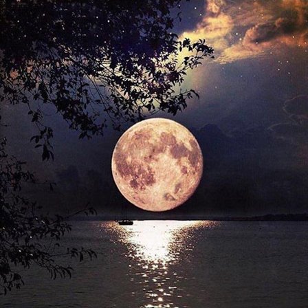 30 × 40 Horisont Måne Diamantmålning (30 * 40 1 stycke) Diamantmålning Broderi