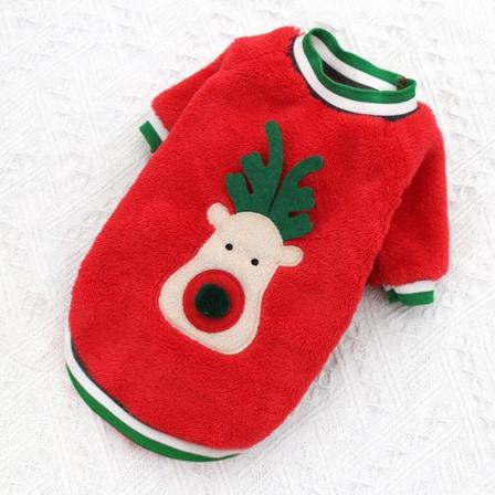 Hundar Julkläder Vinter Varm Mjuk Fleece Hundtröja Husdjurskläder för Små Hundar Valp Katt Chihuahua Costume Coat XS-XXL