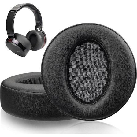 Ørepudeudskiftning til Sony MDR-XB950 XB950BT XB950B1 Over-Ear Høretelefoner med Blødere Proteinlæder Ørepude
