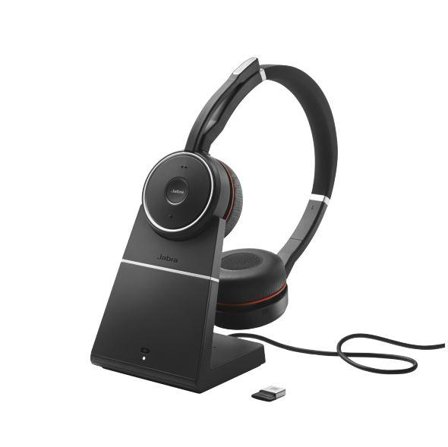 Jabra Evolve 75 SE UC Stereo - hodesett - med ladestativ