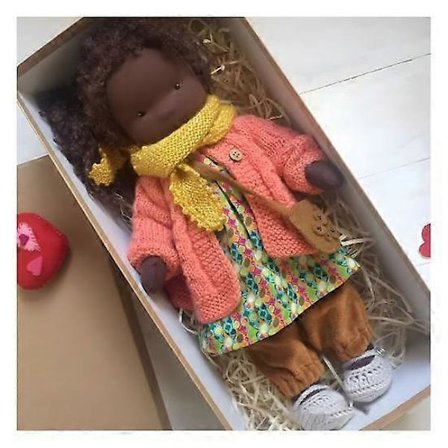 Håndlavet Waldorf Dukke 30 cm Bløde Strikkede Dukker Søde Piger Plys Fyldt Legetøj