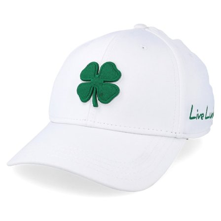 Black Clover - Vit flexfit Keps - Premium Clover 16 Kelly Green/White Flexfit @ Hatstore