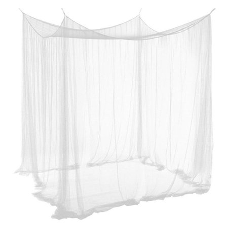 Fyrkantigt myggnät för sängöverkast, himmelssäng, enkelsäng till super king size-storlekar, stora fyrkantiga gardiner, lätt att installera