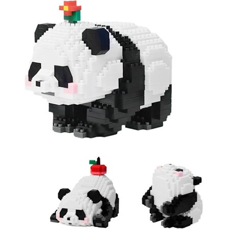 Panda Mini Byggeklodser Sæt, Panda Søde Dyr Byggesæt, til Voksne og Børn, Panda Mikro Byggeklodser Sæt