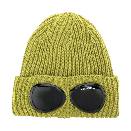 C.p. Company, Beanie Geel, Heren, Maat:ONE Size,wol