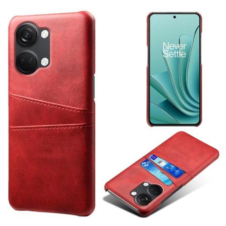 SKALO OnePlus Nord 3 5G / Ace 2V PU-nahkainen Korttikotelo - Pun Red