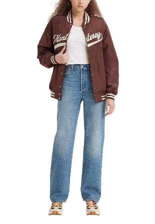 Levi's Ribcage Full Length Jeans Dam Blå W24/L32