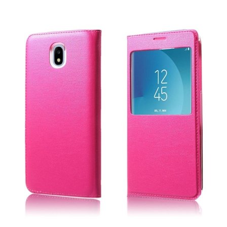 Samsung Galaxy J5 (2017) Deksel laget av plastikk og kunstlær – Rosa