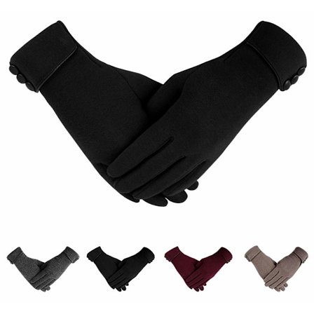 Touchscreen Handsker til Kvinder - Vinter Varme Handsker Tyk Fleece Foring Elegante Handsker Julegaver til Kvinder Piger