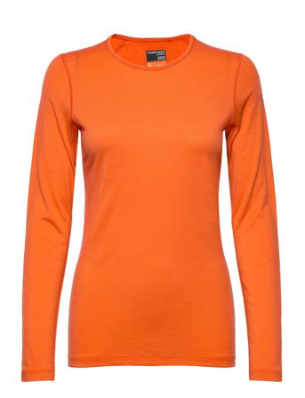 Wmns 200 Oasis Ls Crewe Base Layer Tops Oranssi Icebreaker