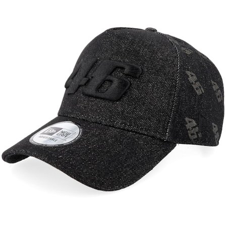 New Era - Negro adjustable Gorra - VR46 Laser Etch Denim Black A-frame Adjustable @ Hatstore