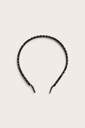 Kappahl | Opaska z kryształkami | Czarne