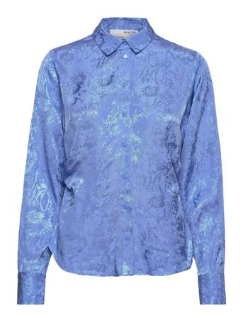 Slfblue Ls Shirt B Langermet Skjorte Blå Selected Femme*Betinget Tilbud