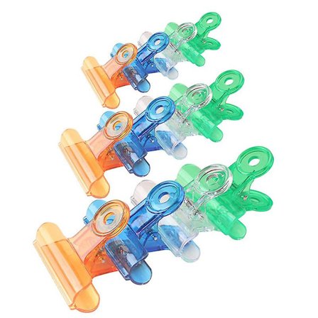 24 Pakning Chipsposeklyper Plast Matposeklyper Assorterte Farger 31mm