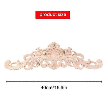 Utskjærte naturlige treapplikasjoner for møbler skap umalte trelister dekal dekor dekorasjon