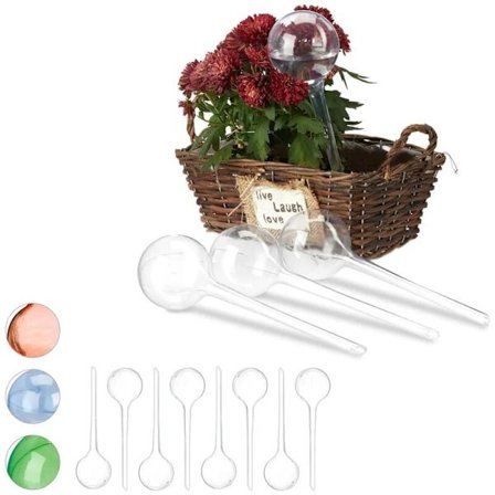 relaxdays 12 x kastelupallot läpinäkyvät