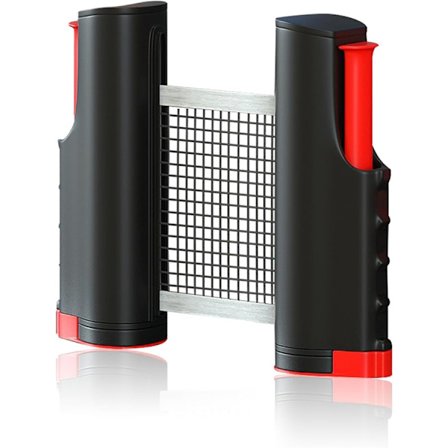 Bärbart Pingis Nät – Bordtennisnät och Fäste för Hem, Kontorsbord, Kök eller Matbord, Förlängs upp till 170cm, Svart