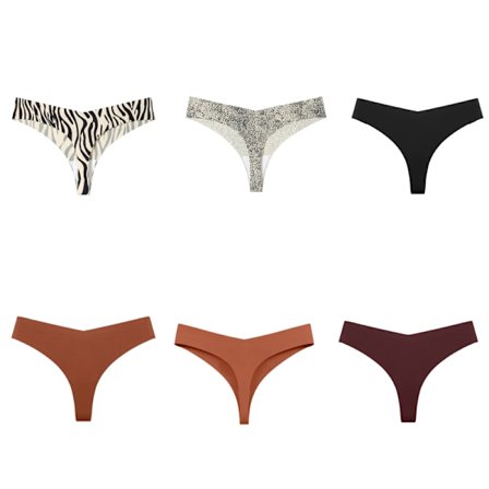 6-pack damsömlös andas osynlig hipstertrosa