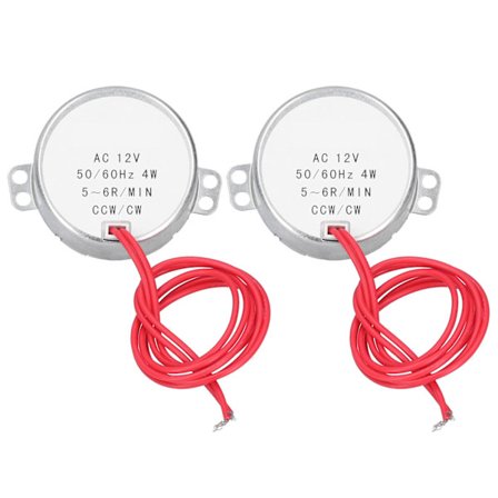 2 kpl AC-synkronimoottori, CCW/CW, Mikrotarvikkeet, AC 12V, 5-6 RPM, 4W lähtöteho