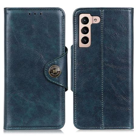 Khazneh Samsung Galaxy S22 Plus Fodral Magnetisk Mässing Blå