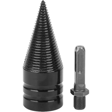 Vedklyvborr i kolstål, 42 mm, kraftig vedklyv med sexkantigt skaft