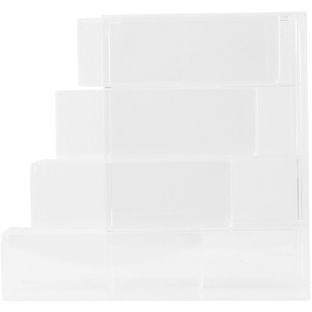 Hjemmekontor, pladsbesparende skrivebordsarrangør opbevaringsstation - lodret eller vandret brug - 4 skuffer