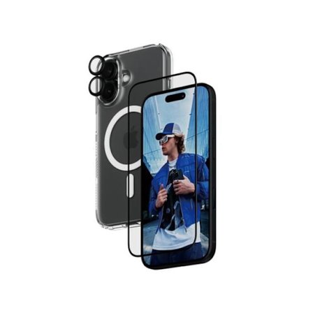 Tillbehör - PanzerGlass PG 3-i-1 - iPhone 16 - 6.1 tum - Färg Svart