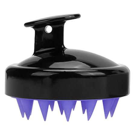 Hårtvättkam Silikonhuvud, Borsthuvudmassage, Svartlila