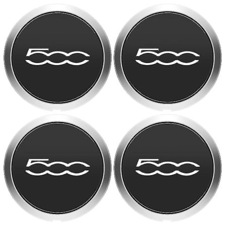 4 st 133mm Navkapslar till Fiat 500 Hjul Navkapslar Set 68078419AC 68078421AC Dammskydd Silver 51884863