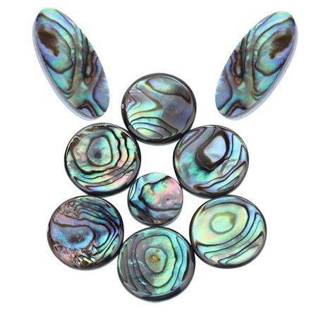 9 stk. Sax Abalone Shell Key Knapper Saxofon Key Knap Indlæg Musikinstrument Tilbehør