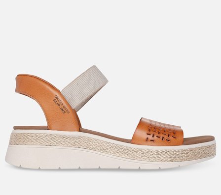 Skechers, Slip-ins: BOBS Sun Ray - Step Aside, 37, Brun, Dame